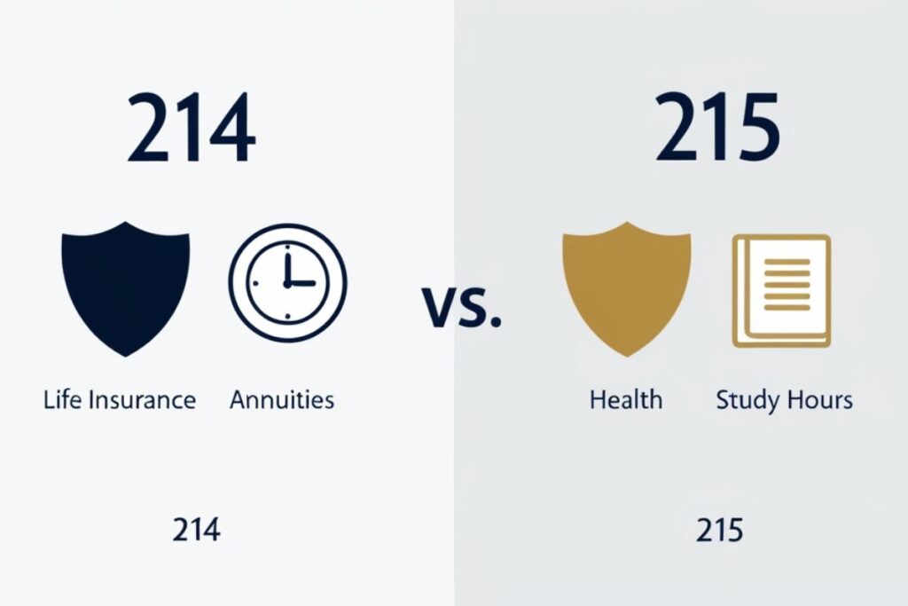Comparación Rápida entre la Licencia 214 y 215