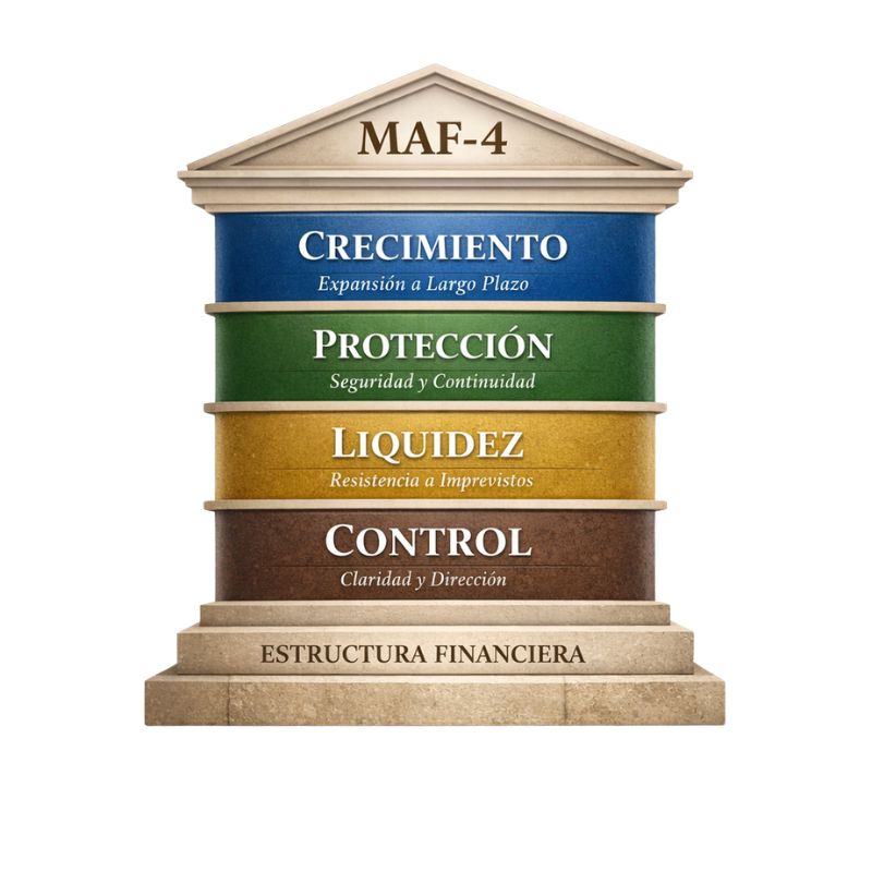 Modelo MAF-4 de Arquitectura Financiera en 4 capas